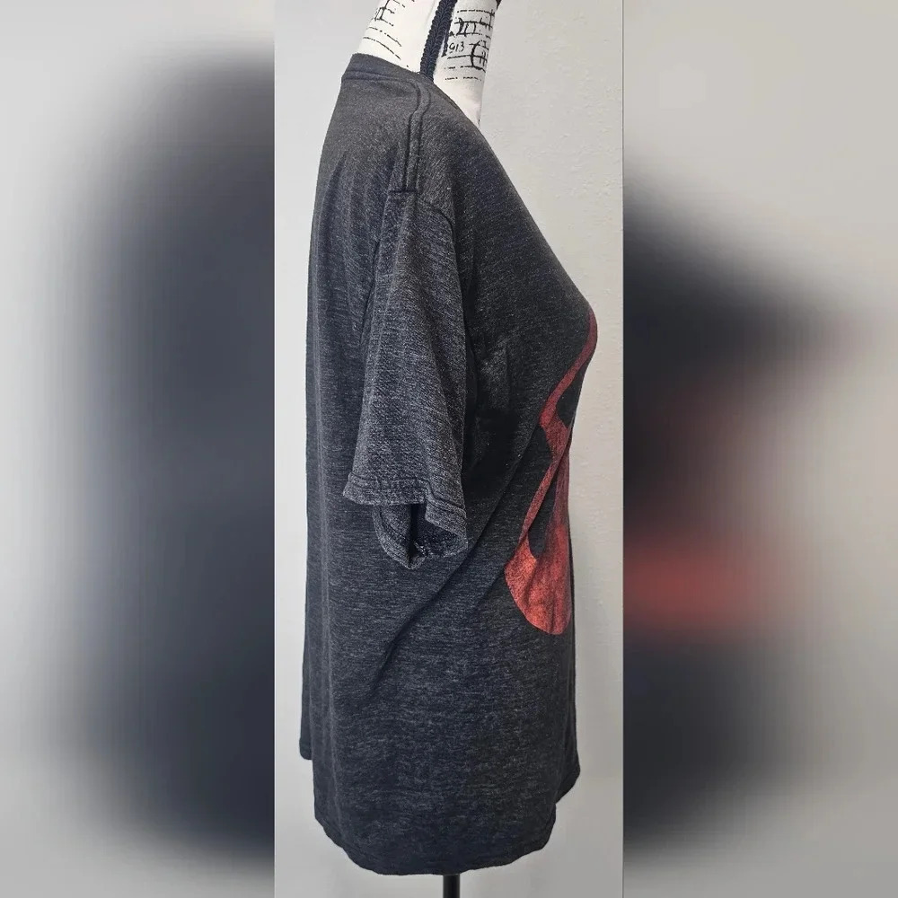 Official Rolling Stones L Red Heather Gray Soft Top  Short Sleeves Lips Size L - Picture 4 of 8